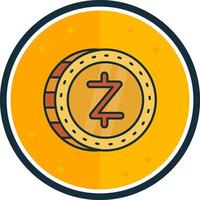 zcash pieno versetto icona vettore