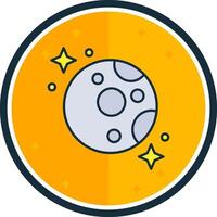 Luna pieno versetto icona vettore