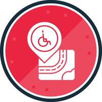 Disabilitato glifo versetto icona vettore