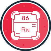 radon glifo versetto icona vettore