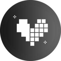 pixel solido nero icona vettore