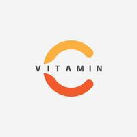 vitamina c logo vettore design vettore icona Salute nutrizione