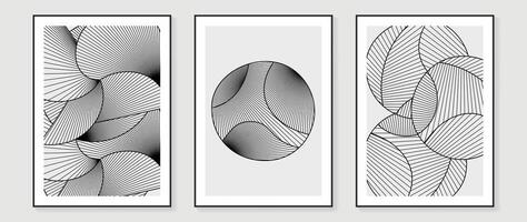 astratto linea arte sfondo vettore. minimalista moderno contorno disegno con ondulato, curva su bianca colore. contemporaneo arte design illustrazione per sfondo, parete arredamento, carta, manifesto, coperchio, Stampa. vettore