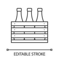 icona lineare della cassa della birra vettore