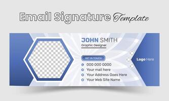 moderno elegante e-mail firma o e-mail footer design vettore