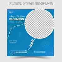 digitale attività commerciale marketing bandiera per piazza sociale media instagram inviare modello vettore