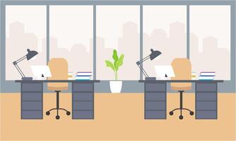 moderno coworking la zona ufficio interno illustrazione vettore