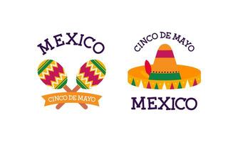 cinco de mayo celebrazione nel Messico. messicano elemento collezione vettore