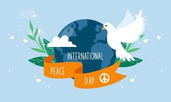 illustrazione vettoriale della giornata internazionale della pace
