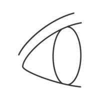 icona lineare dell'occhio umano. oftalmologia. illustrazione di linea sottile. buona visione. simbolo di contorno. disegno vettoriale isolato contorno