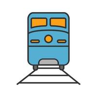 icona del colore del treno. veicolo di trasporto ferroviario. illustrazione vettoriale isolato