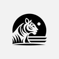 semplice minimalista tigre testa selvaggio animale logo vettore illustrazione modello design