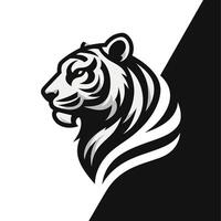 semplice minimalista tigre testa selvaggio animale logo vettore illustrazione modello design