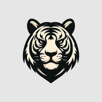semplice minimalista tigre testa selvaggio animale logo vettore illustrazione modello design