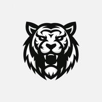 semplice minimalista tigre testa selvaggio animale logo vettore illustrazione modello design