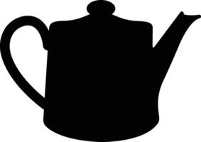 tè pentola icona nel piatto stile. isolato su tè bollitore o teiera cartello e simbolo. teiere, potabile caffè pentola. astratto design logotipo arte vettore per applicazioni sito web