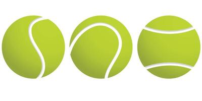 impostato di tennis palla icone a partire dal diverso angoli vettore