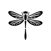 minimalista libellula logo design vettore