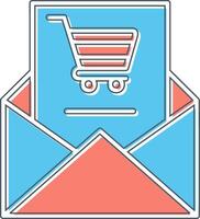 shopping e-mail vettore icona