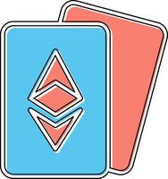 Ethereum carte vettore icona