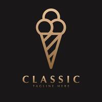 gelato logo design icona vettore