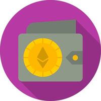 Ethereum portafoglio vettore icona