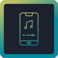 mobile musica giocatore vettore icona