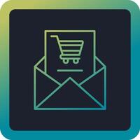 shopping e-mail vettore icona