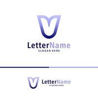 moderno lettera v logo design vettore. creativo v logo concetti modello vettore