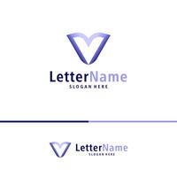 moderno lettera v logo design vettore. creativo v logo concetti modello vettore