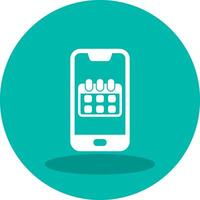 smartphone calendario vettore icona