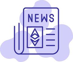 Ethereum notizia vettore icona