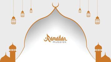 Ramadan sfondo design con notte concetto vettore