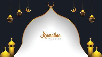 Ramadan sfondo design con notte concetto vettore
