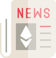 Ethereum notizia vettore icona