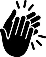 mani battimani icona. vettore illustrazione