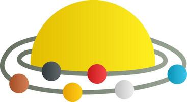 solare sistema vettore icona