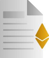 Ethereum documento vettore icona