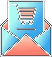 shopping e-mail vettore icona