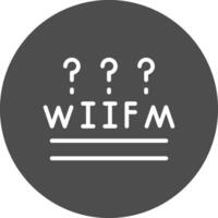 wiifm creativo icona design vettore