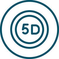 5 D dati Conservazione creativo icona design vettore