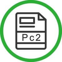 pc2 creativo icona design vettore