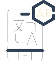 ar traduzione creativo icona design vettore