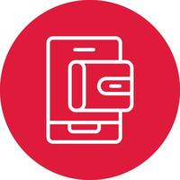 mobile portafoglio creativo icona design vettore