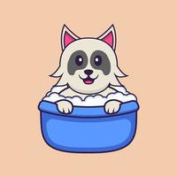 simpatico cane personaggio dei cartoni animati illustrazione vettoriale. vettore