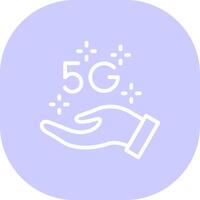 5g creativo icona design vettore