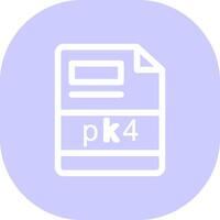 pk4 creativo icona design vettore