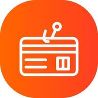 phishing credito carta creativo icona design vettore