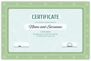 diploma certificato verde per l'istruzione vettore