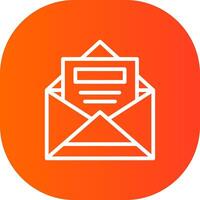 Aperto e-mail creativo icona design vettore